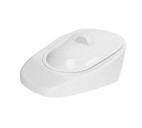PP Bassin de Lit, Ménage Portable Patient âgé Lit Pan avec Poignée de Couvercle pour Femme Enceinte Accueil Bassin de Lit Dispositif D'urgence (Blanc)