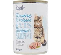 PP Blanc - Pâtée Savoureuse au Poisson pour Chat Adulte, Texture Fondante et Nutritive (400g) - Le Lot De 6