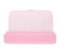 PP, Boîte pour Outils de Manucure Rose, Couvercle | Plateau Amovible à Deux Niveaux, Écoulement Rapide, Usage Maison, Pinces et Coupe-ongles