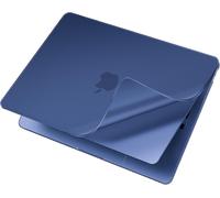 Pp Doux Mat Coque Pour Macbook Air 13,6"" 2025-2022 Modèle A3240 A3113 A2681 M4 M3 M2, Légèreté Et Ajustement Parfait, Housse De Protecteur En Plastique + Clavier En Tpu Version Eu, Bleu Mat[L2483]