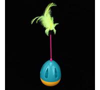 PP Pet Swing Attrayant avec Plume Cloche Cat Teaser Funny Interactive Toyblue Yellow Rencontre Besoins. Laissez Pet Cat Tyycat Toycat Tyycat Tetyer avec Plume (Bleu et Jaune)