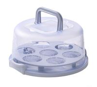 PP Plastic Cake Storage Box 8 Inch Secure Lid(Blue)