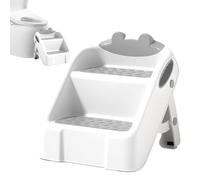 PP Tabourets Antidérapants Anti-basculement Escabeau pour Enfant pour Salle De Bain Marchepied Double pour Salle De Bain Tabouret 2 Marches pour enf-Ants Marche Pieds Enfant 2 Marches 30.5x32.5x32 Cm
