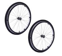 PP-Vic 2Pcs Grandes Roues Arrière En Fauteuil Roulant, Accessoires De Rouleaux De Marche De Remplacement De Matériaux En Caoutchouc, Roues De Plage Arrière Manuelles Universelles,60cm/24in