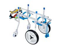 PP-Vic 4 Roueurs À Chiens À 4 Roues avec Un Soutien Complet, Une Attelle De Genou De Chien Handicapé, Une Aide À Mobilité De La Patte Arrière pour Chiens Réglables,M