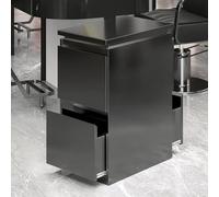PP-Vic Boîte À Outils En Acier Inoxydable, Armoire De Salon De Beauté Pour Coiffeurs, Chariot À Outils De Coiffure Avec Tiroirs, Armoire De Rangement De Garage, Armoire,Double layera black