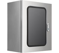 PP-Vic Boîte Électrique Murale Intérieure, Boîte De Jonction Électrique En Acier Inoxydable Avec Plaque De Montage Et Fenêtre De Visualisation, Boîtier De Boîtier D'équipement,40x30x25cm