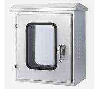 PP-Vic Boîtier Électrique Extérieur En Acier Inoxydable 304 Avec Double Porte Boîtier De Jonction IP67 Avec Serrure De Sécurité Et Plaque De Montage Pour, Boîtier Électrique Mural,40x30x50cm