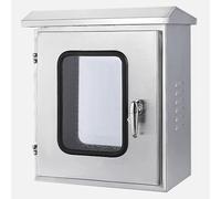 PP-Vic Boîtier Extérieur En Acier Inoxydable 304, Boîtier Électrique Mural Avec Boîte De Jonction À Double Porte, Avec Serrure De Sécurité Et Plaque De Montage, Adapté Aux Projets,50x25x60cm