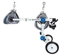 PP-Vic Boueurs À Animaux De Compagnie Pliables, Poussette De Compagnie/Accolades De Jambe, Aide À La Réhabilitation des Pattes Postérieures, Fauteuil Roulant pour Chiens Portable,S White a