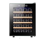PP-Vic Cave À Vin Autonome De 48 L, 20 Bouteilles, 4 Étagères, Pour Vin Rouge, Blanc, Champagne, Bière - Panneau De Commande LED, Idéale Pour La Maison, Le Salon Ou Le Bar,Wooden frame