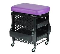 PP-Vic Chariot De Spa Pour Les Pieds, Chariot De Pédicure Avec Repose-Pieds Et Tiroir De Rangement À 2 Niveaux, Repose-Pieds De Manucure À Domicile Avec Roulettes Pour Une Utilisation,Violet