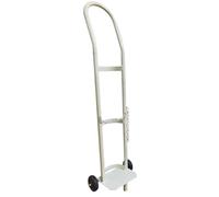 PP-Vic Chariot Porte-Bouteille D'oxygène Pour Petites Bouteilles De Gaz, Chariot Roulant À 2 Roues Avec Chaînes De Retenue, Hauteur Réglable De 110 Cm, Autoportant Pour Bouteille D'oxygène,Blanc