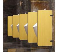 PP-Vic Cloisons D'urinoir Pour Hommes, Cloisons De Toilettes, Cloisons De Salle De Bain Au Sol Avec Ferrures En Acier Inoxydable, Cloisons D'urinoir Murales, Adaptées Aux Hôtels, Écoles,1pcs wood