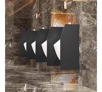 PP-Vic Ensemble De 2 Cloisons D'urinoir, Cloisons De Salle De Bain Au Sol, Paravents De Toilettes Avec Ferrures En Acier Inoxydable, Paravents D'urinoir Muraux, Adaptés Aux Lieux Publics,Noir