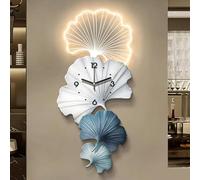 PP-Vic Horloge Murale Dimensionnelle 3D Avec Éclairage LED, Sculpture D'entrée Murale À Grande Échelle, Une Horloge Suspendue Et Un Luminaire De Décoration D'intérieur Moderne,Aa120cm