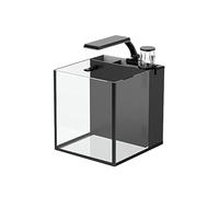 PP-Vic Kit D'aquarium Carré pour La Maison, Petit Aquarium avec Lumières LED, Kit D'aquarium en Verre HD pour Poissons Betta, Ensemble D'aquarium De Bureau pour Poissons Betta