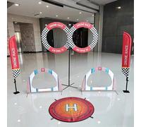 PP-Vic Kit D'entraînement pour Drone De Course De 19 Pouces - Ensemble De Parcours d'obstacles pour Quadricoptère À Monter Soi-Même pour Les Jeux D'entraînement De Style Libre,Blanc