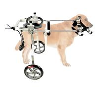PP-Vic Patte-Basse en Fauteuil Roulant pour Chiens, Invalidité des Membres Postérieurs, Paralysie Walker pour Animaux De Compagnie, Fauteuil Roulant Léger Et Réglable,White XXS