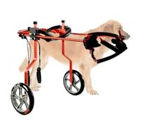 PP-Vic Patte-Basse en Fauteuil Roulant pour Chiens, Invalidité des Membres Postérieurs, Paralysie Walker pour Animaux De Compagnie, Fauteuil Roulant Léger Et Réglable,Red s