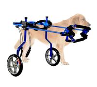 PP-Vic Patte-Basse en Fauteuil Roulant pour Chiens, Invalidité des Membres Postérieurs, Paralysie Walker pour Animaux De Compagnie, Fauteuil Roulant Léger Et Réglable,Blue XXL