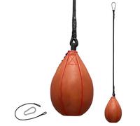 PP-Vic Petit Sac De Boxe en Cuir Épais, Sac De Boxe Robuste, Convient Aux Adultes Et Aux Enfants, Coups De Poing Puissants, Peut Être Utilisé pour Les Crochets, Les Uppercuts, Les Coups,Marron
