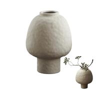 PP-Vic Petit Vase en Céramique, Récipient Décoratif De Fleurs Séchées Hydroponiques De Salon Vintage, Ornement en Céramique D'arrangement Floral D'entrée De Style Français,Maison Minimaliste