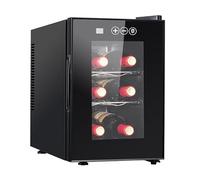 PP-Vic Réfrigérateur À Vin, Réfrigérateur À Vin Autonome, Contrôle Numérique De La Température De 51,8 À 64,4 °F, Grande Cave À Vin, Peut Stocker Du Vin Rouge, Du Vin Blanc,Du Champagne,Six
