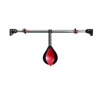 PP-Vic Sac De Vitesse De Boxe Suspendu,Support De Longueur Réglable 93-103 Cm Rotation À 360° Et Dispositif Gonflable,Améliore La Vitesse Et La Capacité De Réaction Balle De Réflexe,RD+BK