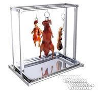 PP-Vic Support À Canard Pour Four Suspendu, Grille De Refroidissement En Acier Inoxydable De Qualité Alimentaire, Support De Séchage Pour Saucisses/Poulet/Cuisse De Poulet Avec Égouttoir,H 62cm