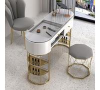 PP-Vic Table De Manucure Et De Maquillage, Table De Travail Moderne Pour La Technologie Des Ongles, Station De Travail Professionnelle Pour Salon De Beauté Et Spa,B