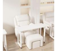 PP-Vic Table De Manucure Mobile Desk Nail Bureau, Table De Manucure Étroite Pour Manucure, Table De Manucure Avec Roues, Table De Manucure Portable, Stockage D'outils De Manucure,White 85cm