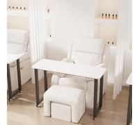 PP-Vic Table De Manucure Mobile Desk Nail Bureau, Table De Manucure Étroite Pour Manucure, Table De Manucure Avec Roues, Table De Manucure Portable, Stockage D'outils De Manucure,Black 100cm