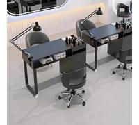 PP-Vic Table De Manucure Moderne Et Lumineuse, Table De Salon De Beauté, Table De Manucure Professionnelle Avec Tiroirs, Table De Spa, Grande Capacité,Noir