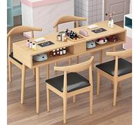 PP-Vic Table De Manucure Professionnelle En Bois, Table De Manucure Avec Rangement, Table De Manucure Moderne, Poste De Travail De Manucure, Table De Salon En Bois,100cm