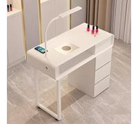 PP-Vic Table De Manucure Professionnelle, Table De Manucure Multifonctionnelle, Poste De Travail Pour Fournitures D'ongles De Salon De Beauté, Table De Salon De Maquillage D'ongles,1m