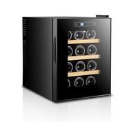 PP-Vic Thermostat À Vin, Armoire À Vin Indépendante Intégrée À Température Contrôlée, Petit Réfrigérateur Indépendant, Adapté À La Cuisine À Domicile, Au Bureau, Au Bar, Au Vin Rouge,C 12 02