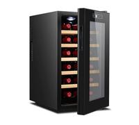 PP-Vic Thermostat À Vin, Armoire À Vin Indépendante Intégrée À Température Contrôlée, Petit Réfrigérateur Indépendant, Adapté À La Cuisine À Domicile, Au Bureau, Au Bar, Au Vin Rouge,D 18 02