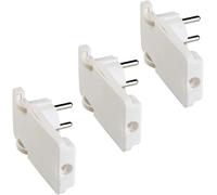 PP0454.3 Fiche SPAZIOZERO 16A 2P+T standard Schuko, sortie de câble à 90° - Kit 3 fiches couleur blanche