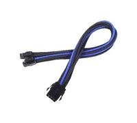 PP07 - Rallonge de câble d'alimentation - 8 broches EPS12V (4+4) (M) pour 8 broches EPS12V (F) - 30 cm - Noir/bleu
