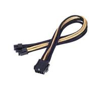 SilverStone Technology Câble manchonné SST-PP07-EPS8BG 30 cm EPS 8pin vers EPS/ATX 4+4pin noir or