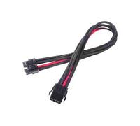 PP07 - Rallonge de câble d'alimentation - 8 broches EPS12V (4+4) (M) pour 8 broches EPS12V (F) - 30 cm - noir/rouge