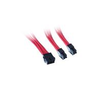 PP07 - Rallonge de câble d'alimentation - 8 broches EPS12V (F) pour 8 broches EPS12V (M) - 30 cm - rouge