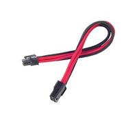 PP07 - Rallonge de câble d'alimentation - Alimentation PCIe de 6 broches (F) pour Alimentation PCIe de 6 broches (M) - 25 cm - noir/rouge