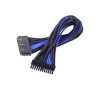 SilverStone - Rallonge ATX 24 broches SST-PP07-MBBA - 30 cm - Manchonnée Noir/Bleu
