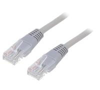 PP12-2M Patch cord U/UTP 5e Line CCA PVC gris L: 2m 26AWG ØLeitg: 5mm GEMBIRD