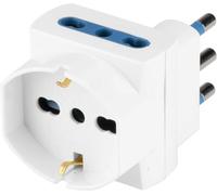 PP2368S Adaptateur triple prise peu encombrant avec grande prise Adaptateur prise multiple zéro place 2 prises italiennes 10A/16A