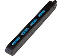 PP2422.2X Multiprise Électrique SPAZIOZERO 3500W 4 Prises Adaptateur 10/16A 2P+T - Multiprise Superslim 23mm - Multiprise avec Trous de Fixation Murale - Noire Sans Câble