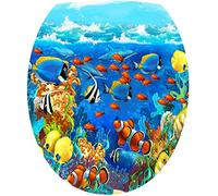 PPA DESIGN Sticker Autocollant Abattant WC Poissons Coraux 35x42cm SAWC0067