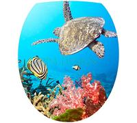 PPA DESIGN Sticker Autocollant Abattant WC Tortue Vue sous marine 35x42cm SAWC0052
